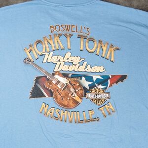 Harley-Davidson Nashville Music City Honky Tonk Graphic T-Shirt Blue XXXL